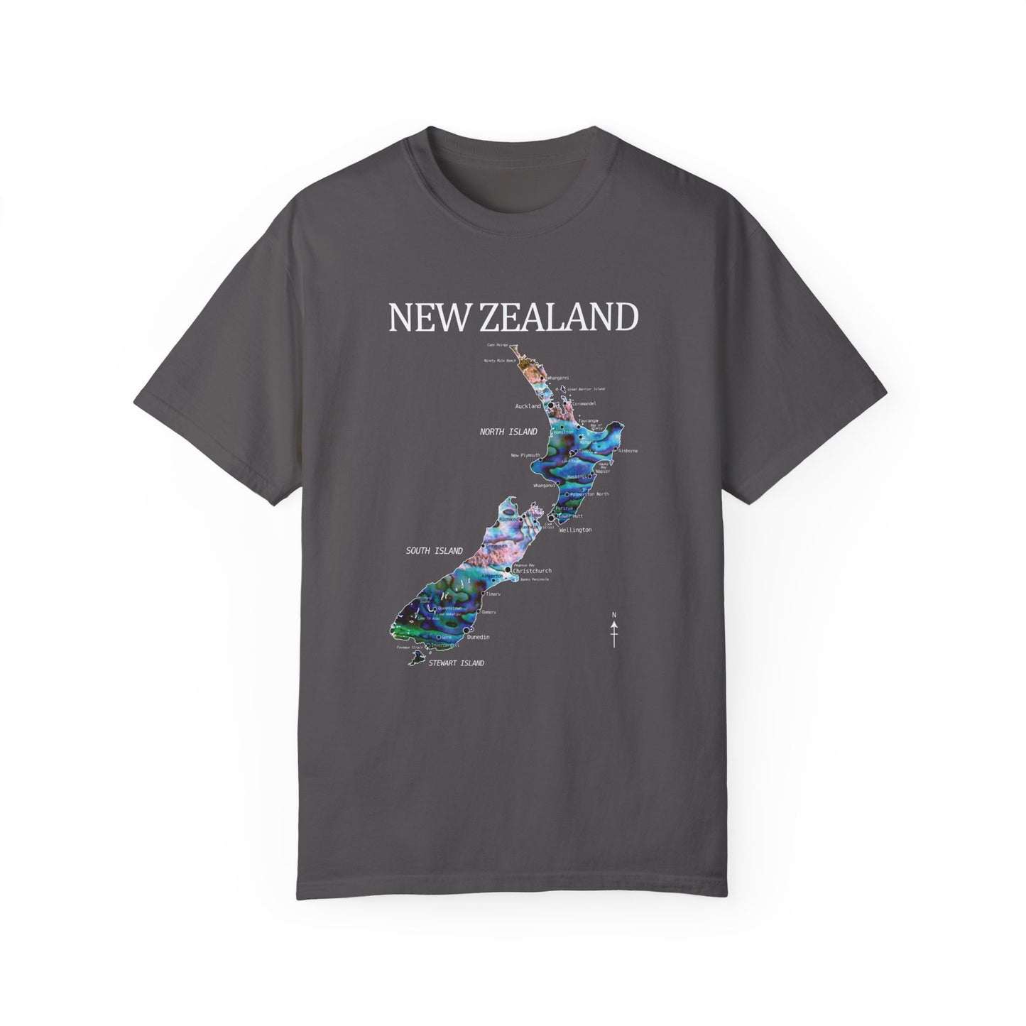 NEW ZEALAND PAUA MAP DETAILED