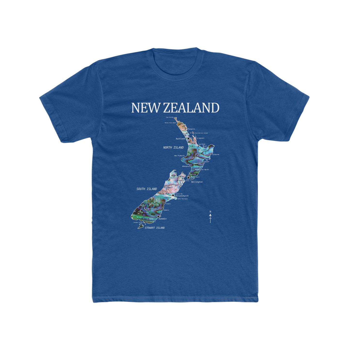 NEW ZEALAND PAUA MAP DETAILED